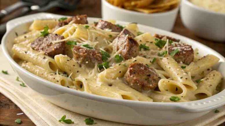 Best Sausage Alfredo Pasta
