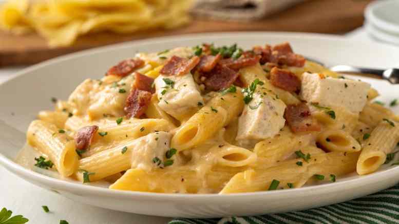 Best Chicken Bacon Ranch Pasta